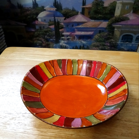 🍜🍤PIER 1 WAVY STRIPE CERAMIC DISH🍕🍱BUNDLE AND SAVE PLENTY!!!🍉🍓 - Picture 1 of 10